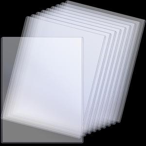 Teling Pack of 10 - 8 1/2" x 11" Rigid Print Protectors Clear Rigid Sleeve Plastic Paper Page Protectors Clear Sheet Cover Photo Plastic Sleeve Hard Document Holder Birth Certificate Cover