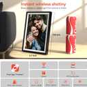 Frameo 10.1 inch Digital Picture Frame, Smart WiFi Digital Photo Frame with 32G Memory, HD Touch Screen, Auto-Rotate, Slideshow, Easy Setup, Share Photos and Videos Anywhere(Black)