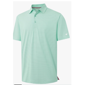 Rouen Mens Polo Shirts Short Sleeve Soft Lightweight Performance Dry Fit Jacquard Casual Collared Golf Polo Shirts for Men Dirty Size XL, Emerald