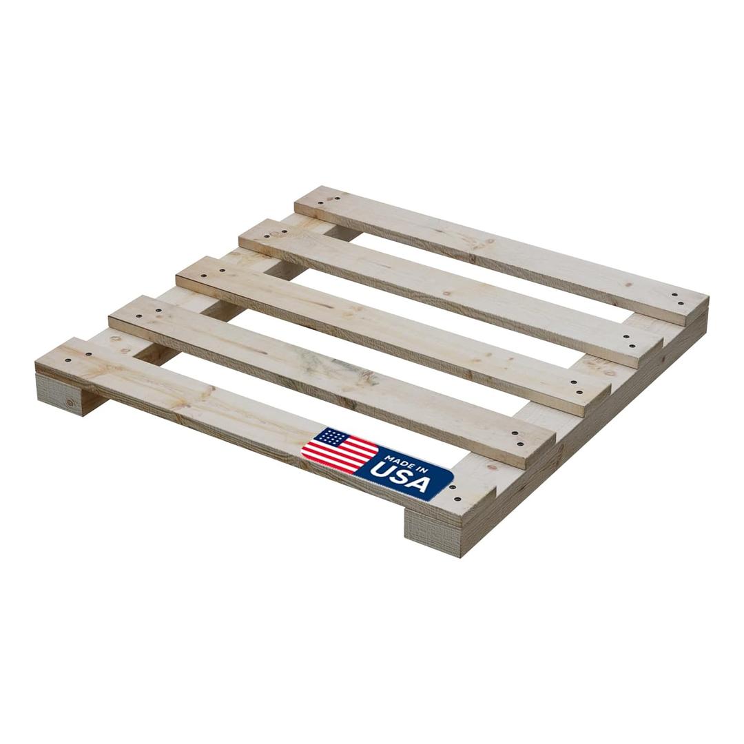 Treaton, Heavy-Duty 2-Way Entry Wooden Pallet – 23.5x23.5x2.25”, Industrial-Grade Hardwood Shipping Pallet, Durable, Reusable, Stackable, Easy to Handle, Commercial Use as a Floor-Pallet, 1 Pack