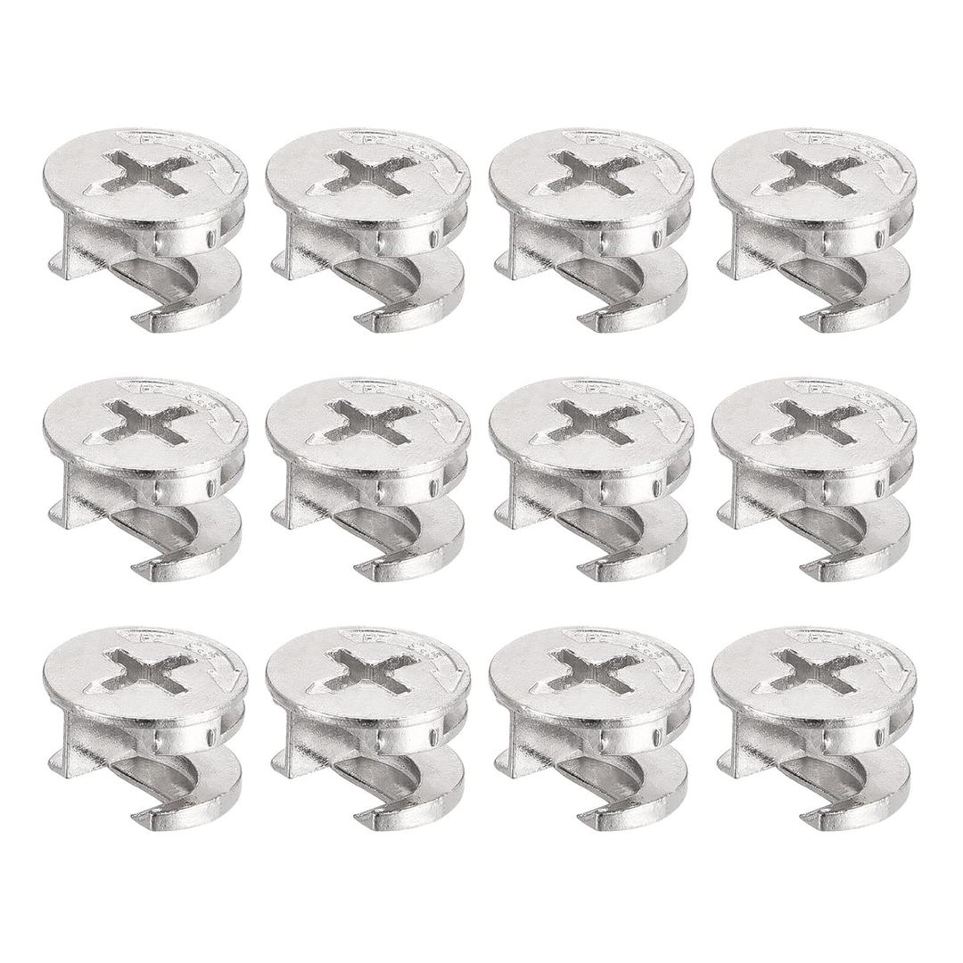 Uxcell Cam Lock Nut for Furniture, 80pcs 14.6x9.5mm Joint Connector Locking Nuts Furniture Connecting Cam Fittings