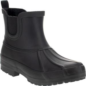 Chooka Women's Waterproof Duck Chelsea Lined Rain Boot (9, Black)