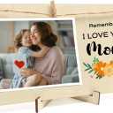 Mom Picture Frame Best Step Mom Christmas Gifts for Women Wooden 4x6 Photo Frame Keepsake Unique Valentines Day Gift Idea Mothers Day Birthday Gifts for Mama Mother Stepmom Desk Table Decor