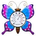 pealstar Outdoor Thermometer Decorative Waterproof Outdoor Thermometers for Patio Large Butterfly Wall Thermometer for Garden Yard Living Room Decor