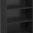 Furinno PASIR Book Shelf, 3-Tier Bookshelf, Storage Shelves Bookcase, 9.7 x 23.7 x 31.5, for Living Room, Bedroom, Home Office, Americano