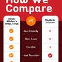 Boxiki Kitchen Tongs for Cooking with Wooden Tips - Wooden Tongs Ideal for BBQ, Salad, Toaster, Bread & Pickles - Made of Natural Olive Wood, Size 12 Inch