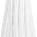 2 x Women's A-Line Fairy Elastic Waist Tulle Skirt A-Line Midi Skirts (White)