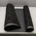 OLANLY Front Door Mat Outside Entrance 33x21, Absorbent, Heavy Duty Sturdy Natural Rubber Doormat Indoor Outdoor, Stain and Fade Resistant, Non-Slip Backing Low Profile Floor Mat for Entryway, Black