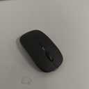 Wireless Bluetooth Mouse, Rechargeable, LED, Silent, Ultra-thin Design (Bluetooth 5.2 and 2.4GHz USB Receiver) | Portable Computer Mouse for Laptops, iPads, MacBooks and Apple Devices (Black)