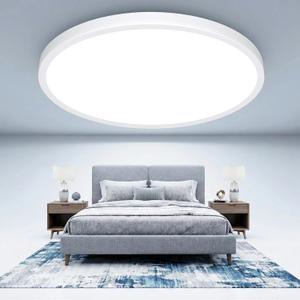 16.5Inch LED Flush Mount Ceiling Light Fixture, 32W LED Ceiling Light 5 Color Temperature in One (2700K-6500K), 4200 LM Super Thin Round Panel Lights for Bedroom, Living Room, Kitchen, Laundry, 1-Pack