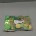 100 PCS St Patricks Day Gold Coins, Shamrock Irish Plastic Lucky Coins for St. Patrick's Day Decorations DIY Crafts Accessories, Saint Patty's Paddys Table Desk Decor Day Party Favors Throws