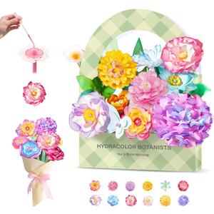 Paper Flowers for Crafts, Arts and Crafts for Kids Ages 8-12, Paper Flowers Science Kits, DIY Color Changing Flower Educational STEAM Toys, Christmas Birthday Gifts for Girls Age 5 6 7 8 9 10 11 12