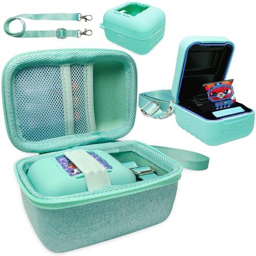 JCHPINE Hard Carrying Case and Silicone Cover for Bitzee Interactive Toy Digital Pet, Accessories Case for Bitzee Virtual Electronic Pets Original 15 Animals (Teal)