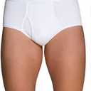 Fruit of the Loom Men's Basic White Brief Multipack (L)