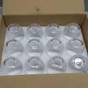 Stemless Wine Glasses, 15 oz Stemless Glasses Set of 12 for Red or White Wine, Stemless Glassware, No Stem Wine Glasses, Drinking Glasses, Clear