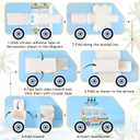 LaVenty 12 PCS Surf Beach Party Favor Bags Boxes Candy Boxes Bags for Summer Birthday Ocean Pool Surf Theme Decorations Baby Shower Treat Bags