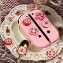 Yocore Cute Switch D-Pad Button Caps Silicone Thumb Grips Set, ABXY Key Buttons Sticker Joystick Cover Caps for Nintendo Switch/OLED - Strawberry Cream Cake