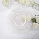 U-QE 60PCS White Plastic Plates - Pearl White Plates Disposable&Reusable - Heavy Duty Plastic Plates for Party&Wedding Including 30 Dinner Plates 10" & 30 Appetizer Plates 7"