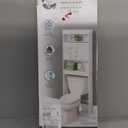 Zenna Home Over-The-Toilet Bathroom Spacesaver, Bathroom Organizer with 3 Bath Storage Shelves, Cottage-Style, White