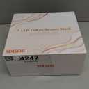 SDKWDH Red Light Photon Facial Mask, Wireless Rechargeable & Ergonomic Design with NIR, Portable for Home & Travel, Gold