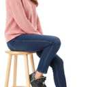 Women's Cozy Knit Slipper Boots Memory Foam Non-slip Indoor Outdoor Warm House Booties (7-8, Nordic Black)