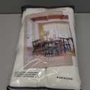 102 Inch Long Curtains Pinch Pleat Linen Curtains for Living Room Bedroom 2 Panels Natural Cream Light Filtering Privacy Neutral 102 Inch Pleated Drapes Hooks Rings Back Tab for Window Sliding Door