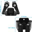 Hordion 12 Pack Broom Holder Wall Mount, Stainless Steel Mop Hanger Heavy Duty Garden Tool Organizer Wall Mounted Utility Rack with Screws, Black