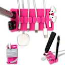 DeskBrick  Patented Non-Slip Steel-Weighted Desk Organizer & Cable Management Gadget, Versatile Cord, Phone & Accessory Holder for Office, Home & Desktop  Best Gift for Men. Pink (1 Pack)