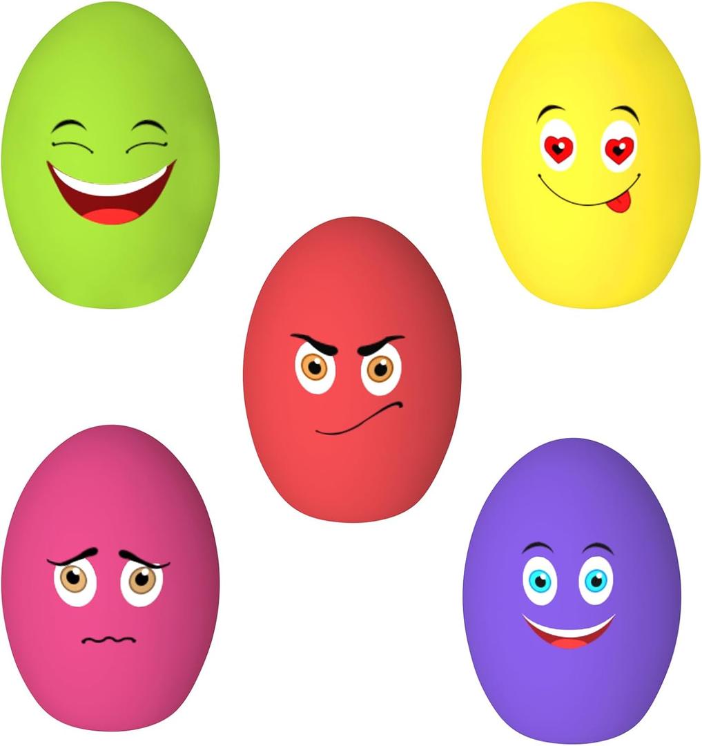 Dog Toys Squeaky, [5 Pack] Soft Puppy Egg Balls, Funny Interactive Squeak Pet Chew Toy for Puppies Small Medium Breed