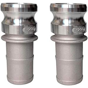 2pc Aluminum Camlock Fittings part E, Cam & GrooveHose Fittings -2 inch Male Adapter & Coupling
