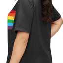 Pride Shirt Women Plus Size Human Tshirt Rainbow Graphic Tee Pride Lesbian T Shirt LGBT Equality Top (Gray, XL)