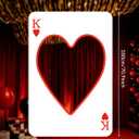 Soulchen 6 ft Large Casino Theme Party Decoration Poker PVC Cardboard Backdrop King of Hearts Stand up Sign, Casino Photo Props Las Vegas Game Night Birthday Party Decoration, Playing Cards Themed