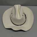 Western Express Men's Classic Cattleman Off White Straw Cowboy Hat - One Size Fits All Kids