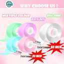 Nano Tape Bubble Kit, Color Double Sided Tape Elastic Bubbles DIY Craft Kit, Squishy Ball, Party Favors and Fidget Toys for Girls, Boys, Kids,Christmas Stocking Stuffers, 5PCS