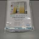 Metro Parlor Ombre Full Blackout Curtains 90 Inches Long 2 Panels for Living Room Bedroom Yellow White Moroccan Geo Patterned Room Darkening Thermal Insulated Grommet Top Window Treatment Drapes,52x90