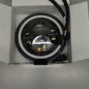 UNI-SHINE 2pcs Projector 7 Inch LED Headlights Hi/Lo Beam 7 Round Headlight H6024 LED Headlight Compatible with Jeep Wrangler JK CJ TJ fit for Miata, Chevy S2 (Black (no halo))