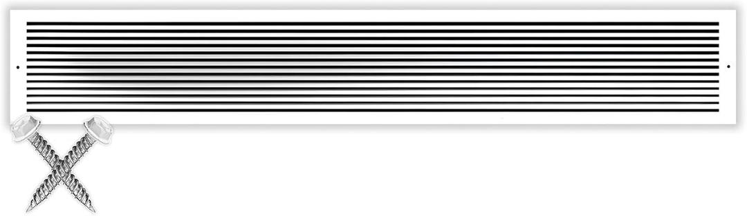 HVAC Premium 30" X 4" Aluminum Return Grille - Easy Air Flow - Linear Bar Grilles [Overall Size : 31.75 X 5.75]