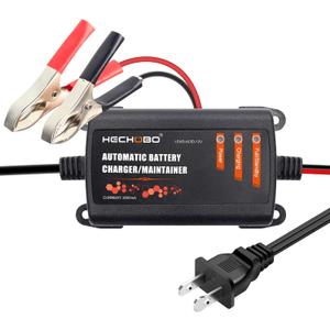 12v 2A Battery Charger, Trickle Charger for Lawn Mower Battery, Motorcycle, car, Boat, ATVs, Riding and More -2000mA Battery Maintainer and Desulfator with Intelligent Interface