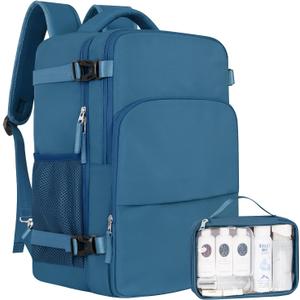 Travel Backpack, Flight Approved Backpack, College Backpack Bag, Casual Daypack, Hiking Backpack, Waterproof Carry On Business Backpack, Fit 16 Inch Laptop (Large, Deep Blue)
