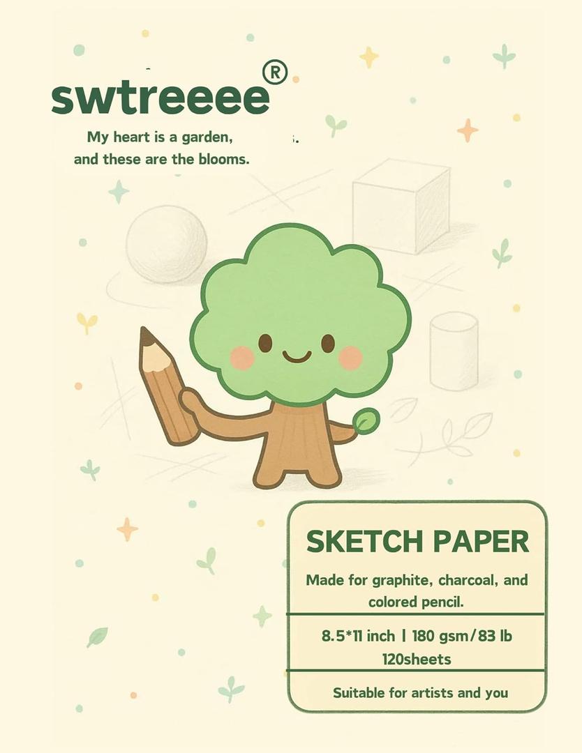 3 x 180gsm Thick Sketch Paper 70% Pure Wood Pulp 8.5x11 30 Sheets Daily Practice Art Paper30pcs