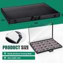 Trade Show Display Case Table Top Portable Aluminum Sports Card Display Case Frame with Clear Acrylic Showcase with Locks for Jewelry Craft Collector Shows