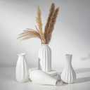 White Ceramic Vase for Table Decor: NUPTIO Small Bud Vases for Flowers - Centerpiece Table Decorations for Christmas Home Wedding Dining Room Set of 4