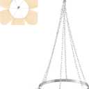 12 Inches Silver Metallic Ceiling Drapes Hanging Kit for 6 Panels Wedding Ceiling Drapes Canopy Hoop Metal Hardware Kit for Draping Fabric Indoor Outdoor Decorations Photo Backgrounds