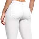 Hybrid & Company Womens Super Stretch Comfy Denim Skinny Jeans (11, White)