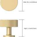 Asidrama 20 Pack Brushed Gold Zinc Cabinet Knobs for Dresser Drawers