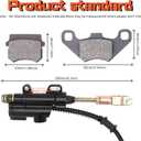 Rear Brake Master Cylinder Caliper For 50-125cc Chinese TaoTao Peace Motorsports Quad Coolster 3050HD ATV Four Wheeler
