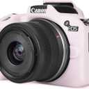 Rieibi EOSR50 EOS R50 Case, Soft Silicone Protective Case for Canon EOS R50 EOSR50 Vlogging Camera, Lightweight EOS R50 Camera Case Cover Grip Body Skin - Light Pink