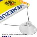 Anley 4 X 6 Inch Venezuela Fringy Window Hanging Flag - Mini Flag Banner & Car Rearview Mirror Dcor - Fringed & Double Sided - Venezuelan Hanging Flag with Suction Cup