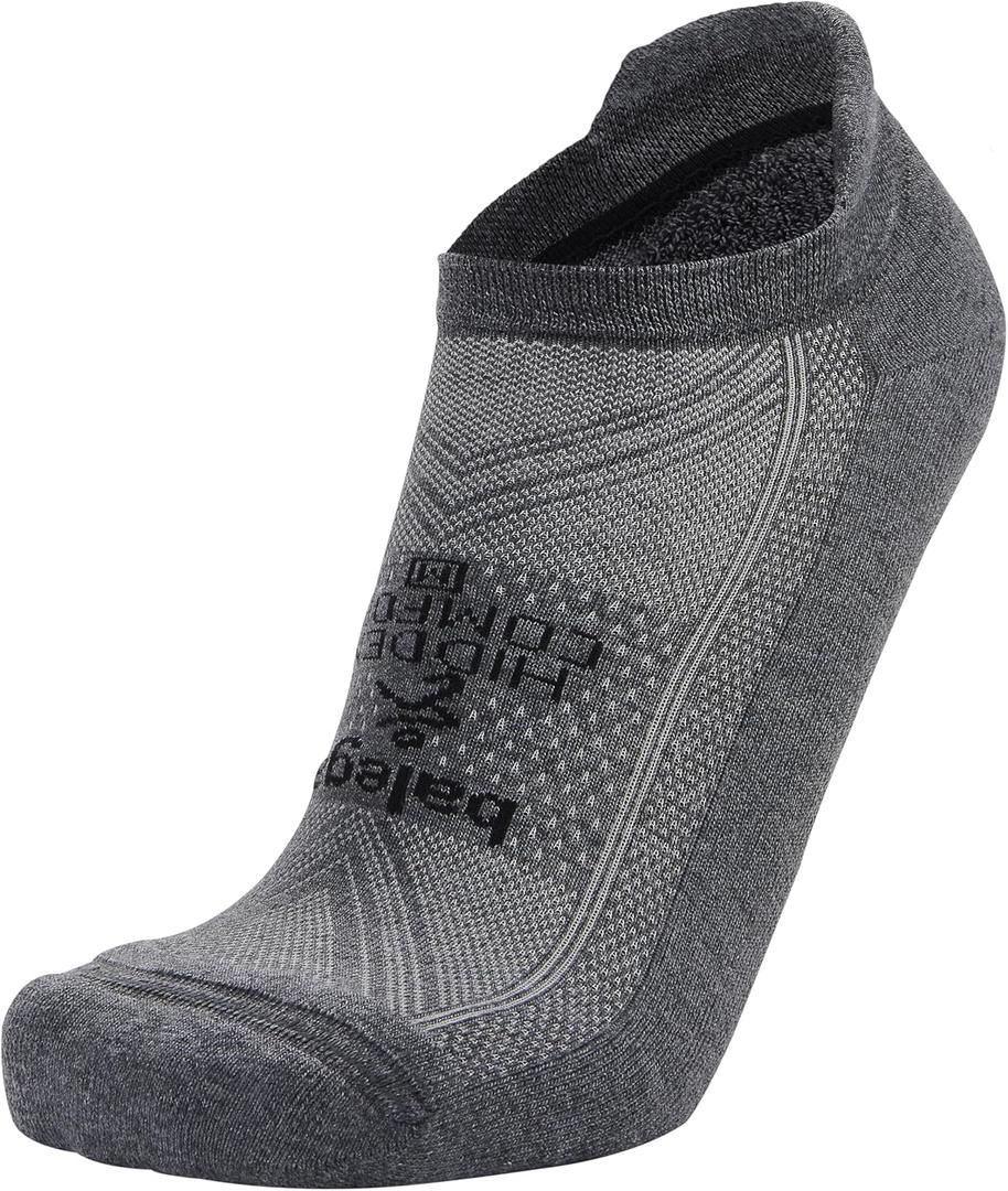 Balega Unisex Adult Hidden Comfort Performance No Show Athletic Running Socks (1 Pair) (Medium, Charcoal)