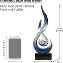 Modern Abstract Art Table Decoration,Resin Flame Statue Modern Centerpiece Ornaments for Living Room Great Gift Idea Home Decor,Collectibles (Bule)
